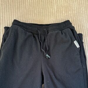 Outdoor Research Black Fleece Waffle Knit Drawstring Sweatpants
